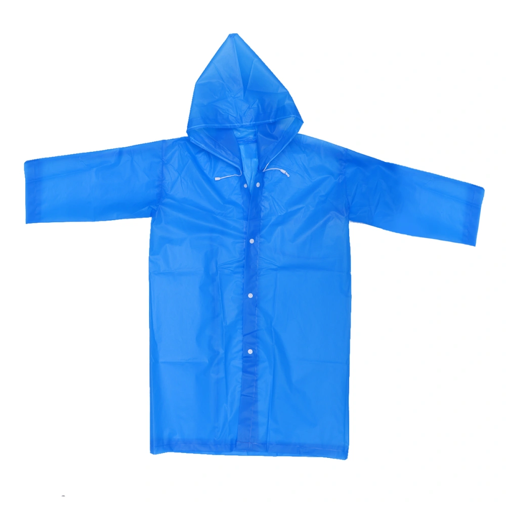 Kid Raincoat Simple EVA Thickened Translucent Raincoat for Girl Kid Child (Blue)