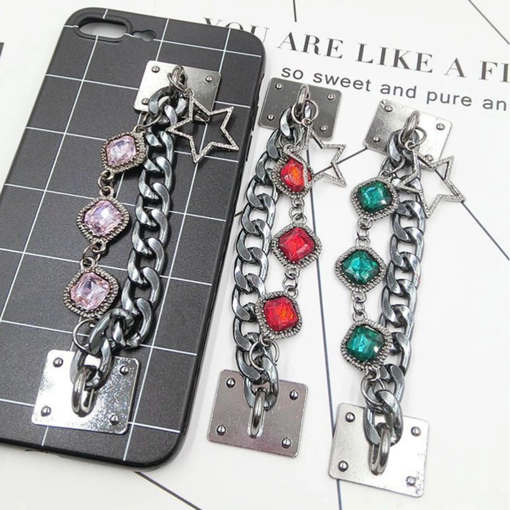 3pcs Mobile Phone Case Accessories Phone Finger Stand Holder Pentagram Bracelet for Phone (Pink + Green + Red)