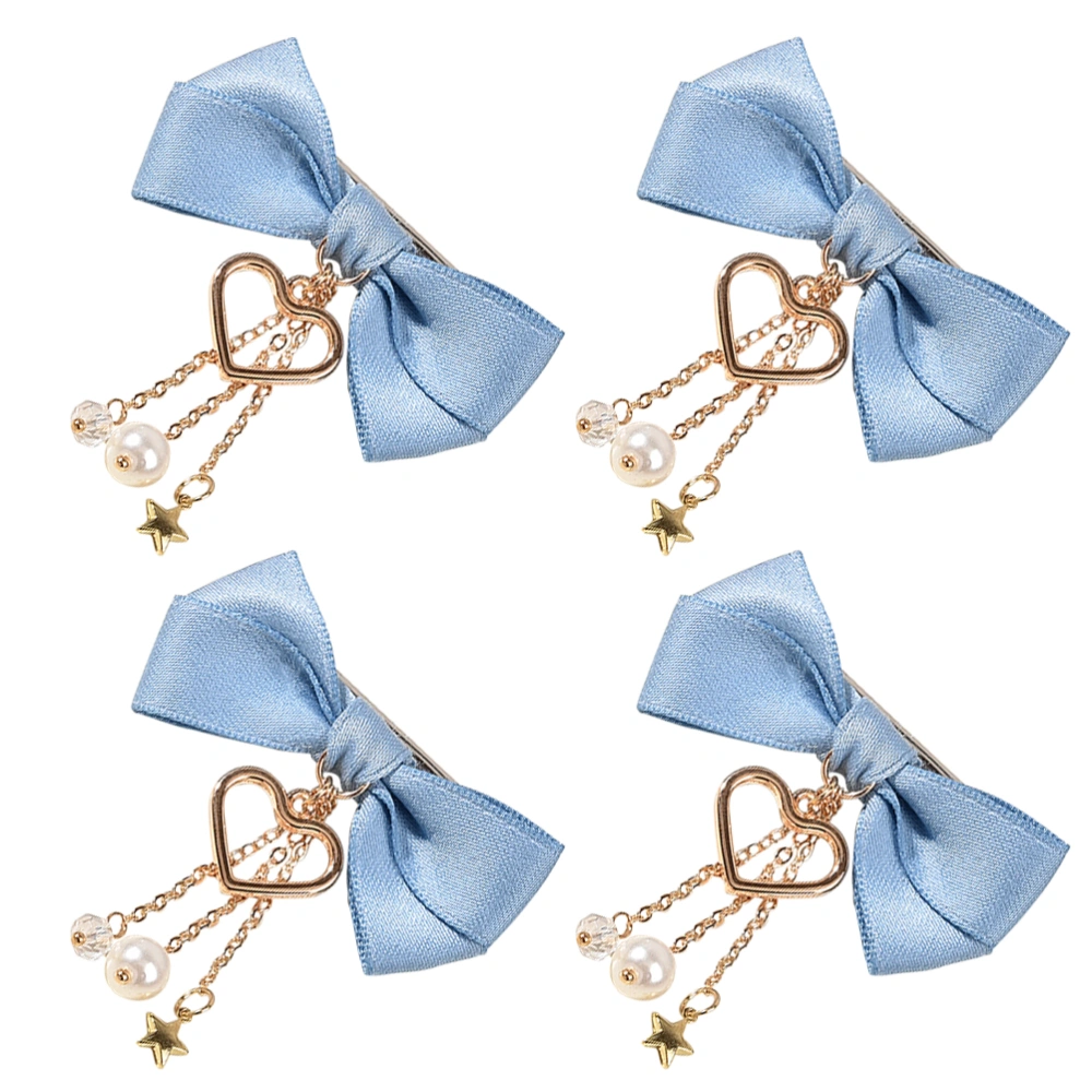 4Pcs Women Hair Bow Clip Hairpin for Birthday Festival Proms Holiday Party