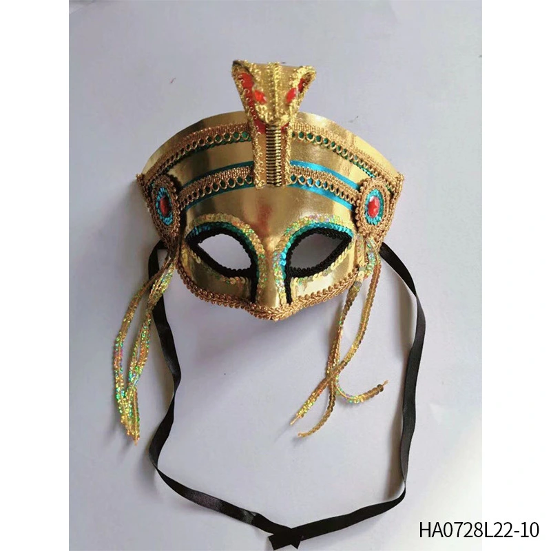 Halloween Mask Egypt Style Half Face Woman Mask Cosplay Prop Halloween Party Supply