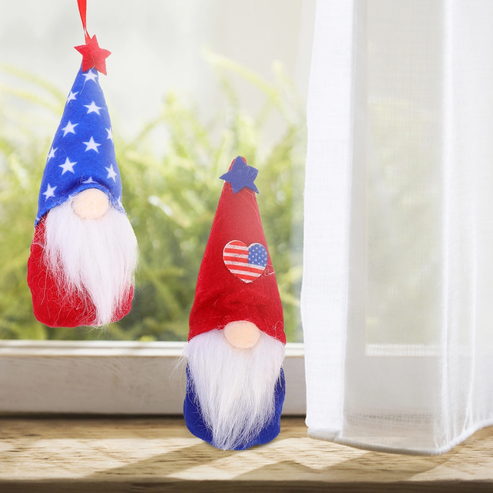 8pcs American Independence Day Gnome Doll Dwarf Gnome Doll Ornament Home Decor