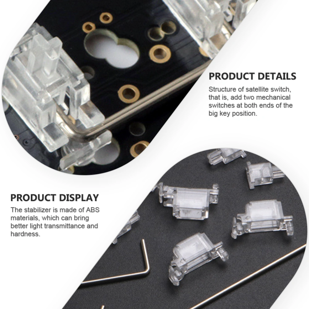 1 Set Mount Plate Stabilizer 6.25u 2u Satellite Axis for 60% Keyboard Keycap