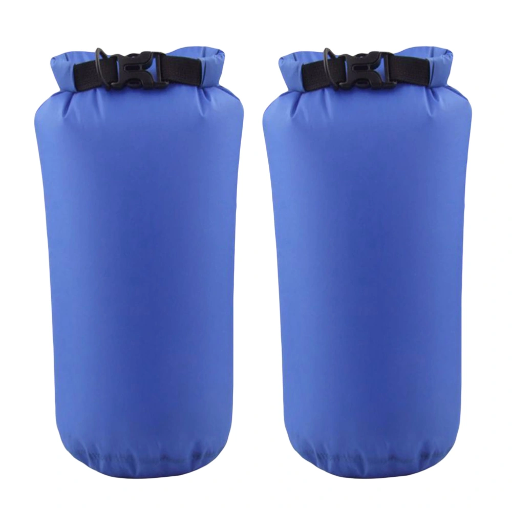 2 PCS Waterproof Dry Bag 8L Sack Backpack for Kayaking Beach Rafting Boating Hiking Camping and Fishing (Blue)