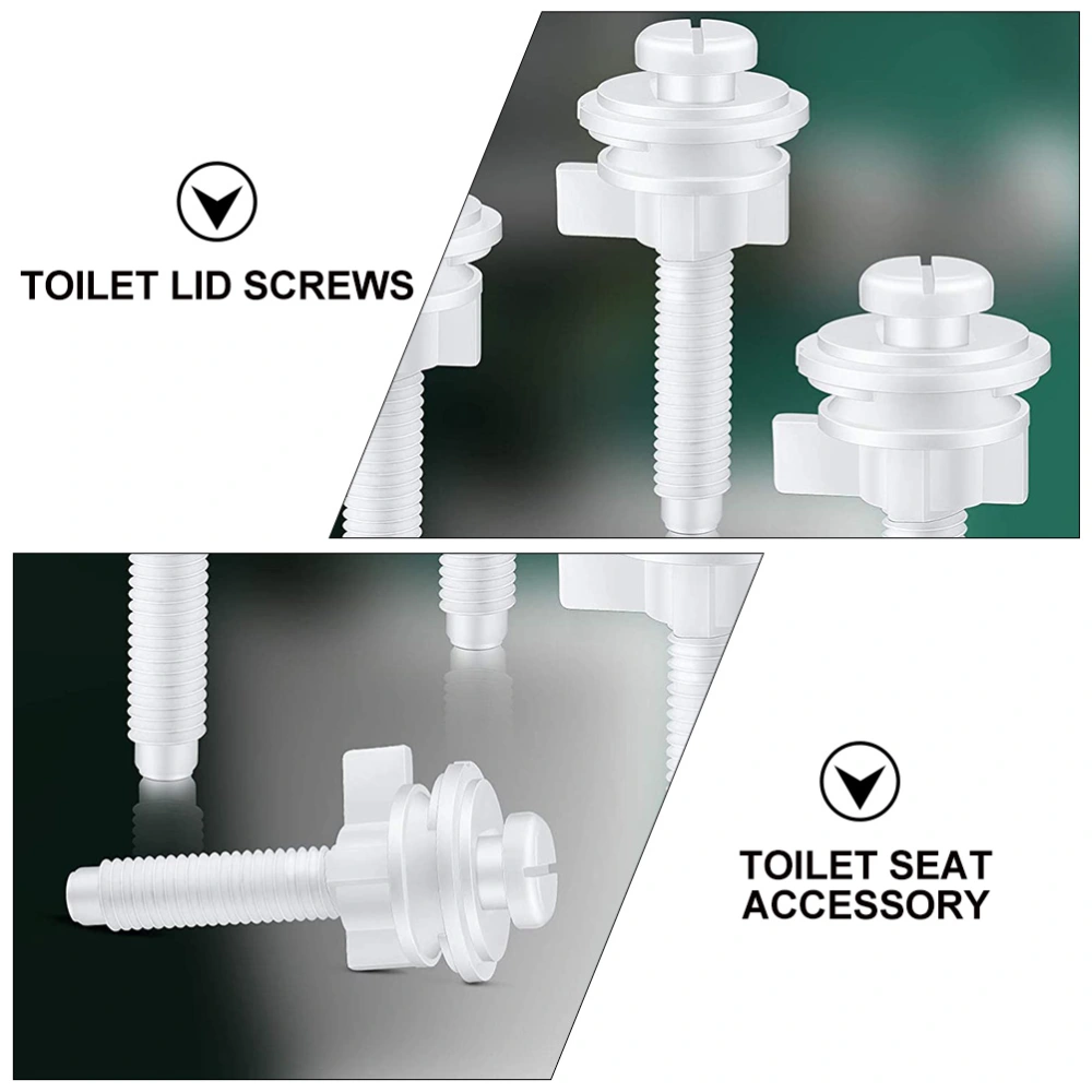 4pcs Toilet Lid Screws Toilet Seat Cover Fixing Screws Toilet Seat Accessories