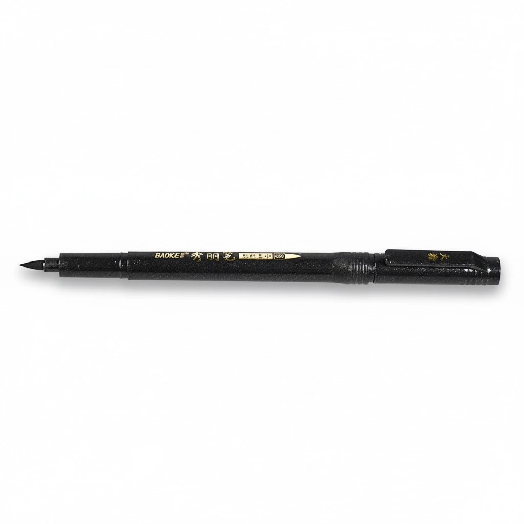 4 Pcs Four Sizes Calligraphy Pens Chinese Japanese Kanji Characters Writing Brushes Refillable Pens Marker Pens Ink Pens Writing Signature Illustration Design Painting Tools (Black)