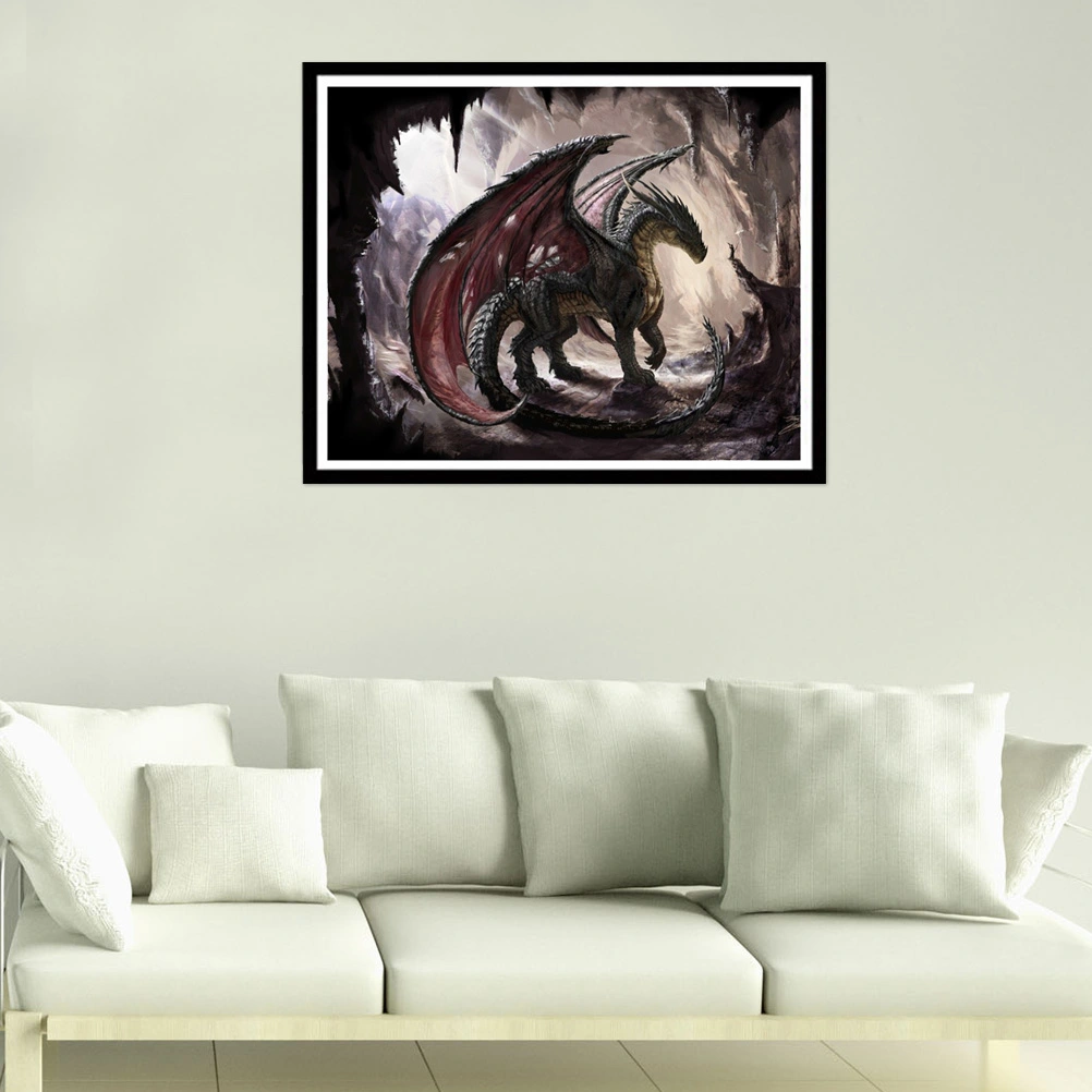 DIY Unframed Beads Painting Dragon Pattern Cross Stitch Kit Home Wall Decor Art Craft
