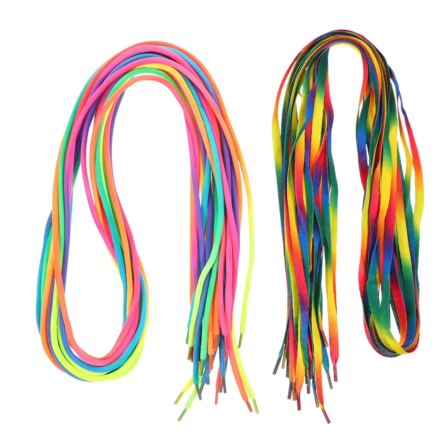 10 Pairs Round Colored Shoe Laces Flat Shoe Laces 120cm Gradient Color Shoestrings