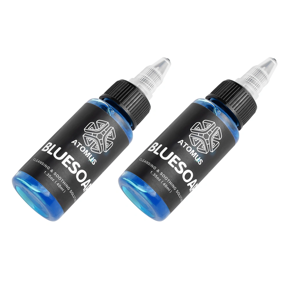 2Pcs Tattooing Blue Soap Tattoos Cleaning Liquid Tattooing Clean Tool Tattoos Supplies