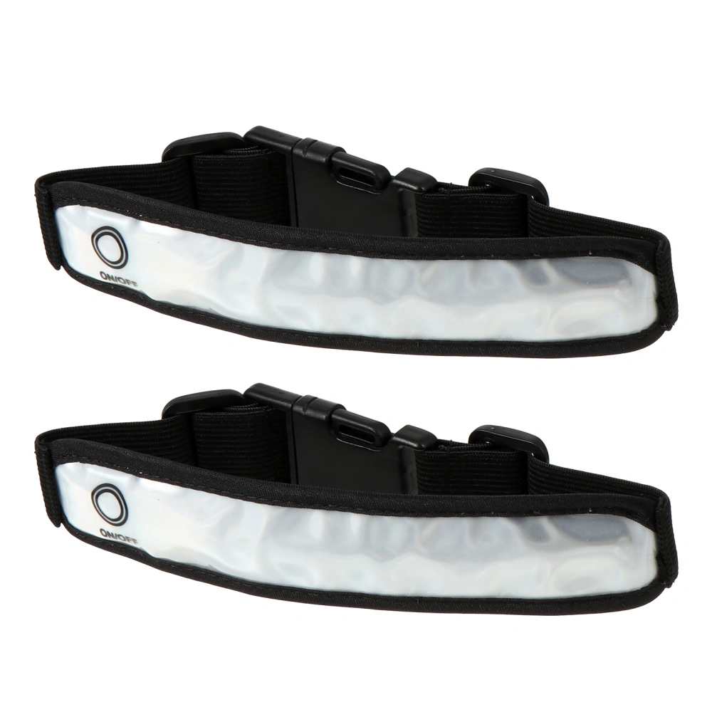 2pcs LED Reflective Armband LED Running Armband Lights Wristbands Strap