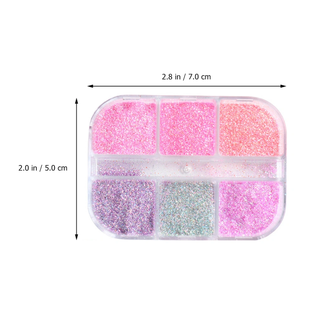 3 Boxes Nail Art Glitter Powder Irregular Particle Manicure Shimmering Powder