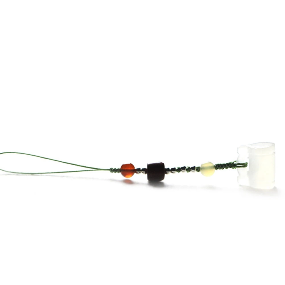 Natural White Chalcedony Lanyards Cellphone Hanging Chain Detachable Phone Rope