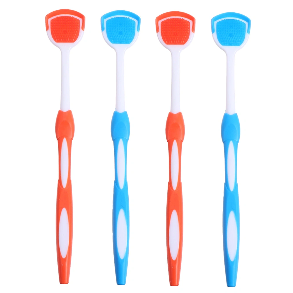 4Pcs Tongue Cleaner Reusable Tongue Cleaning Brush Oral Care Tongue Scraper