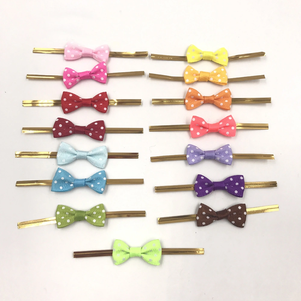 200pcs Gold Ties Ribbon Pre-tied Gift Wrap Bows for Treat Bags Lollipops and Cake Pops Party Favor Bags Decorations (Assorted Color)