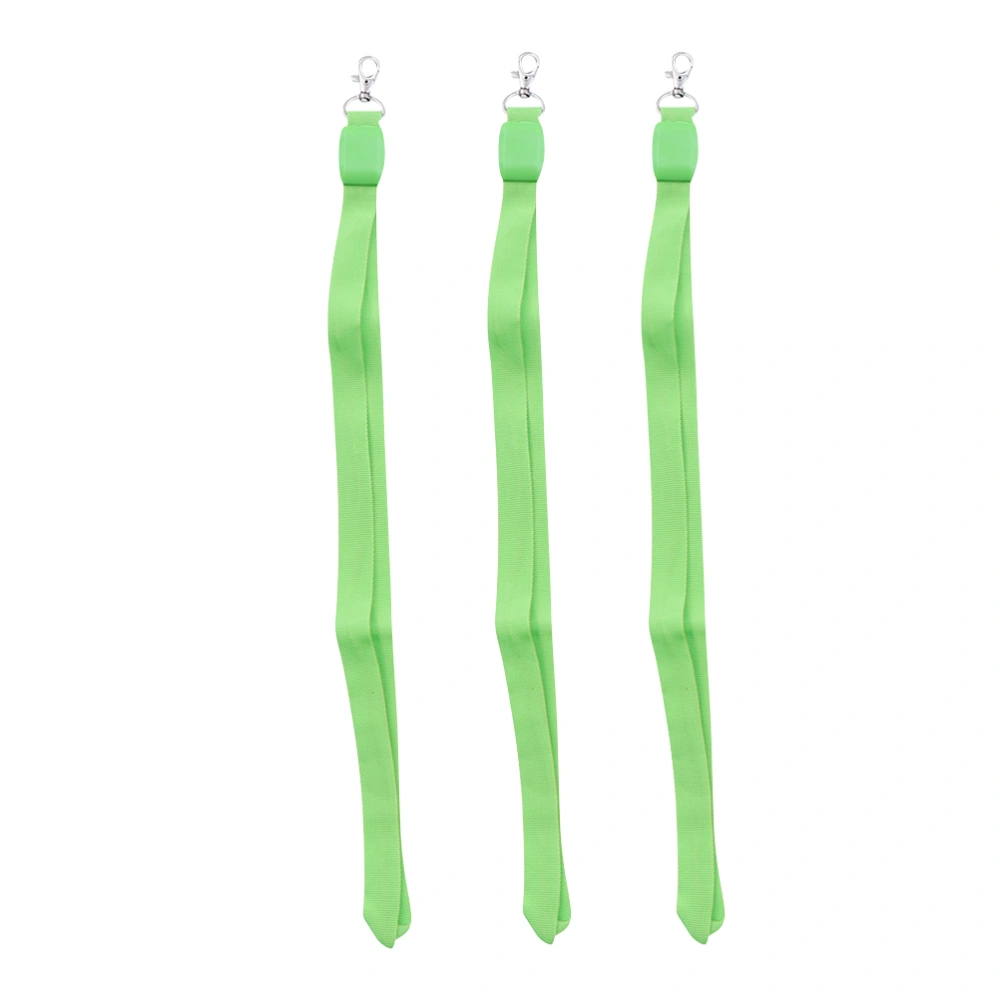 3pcs LED Luminous Phone Straps ID Lanyard Creative Mobile Phone Lanyards Stylish Key Chain DIY Accessories (Light Green)