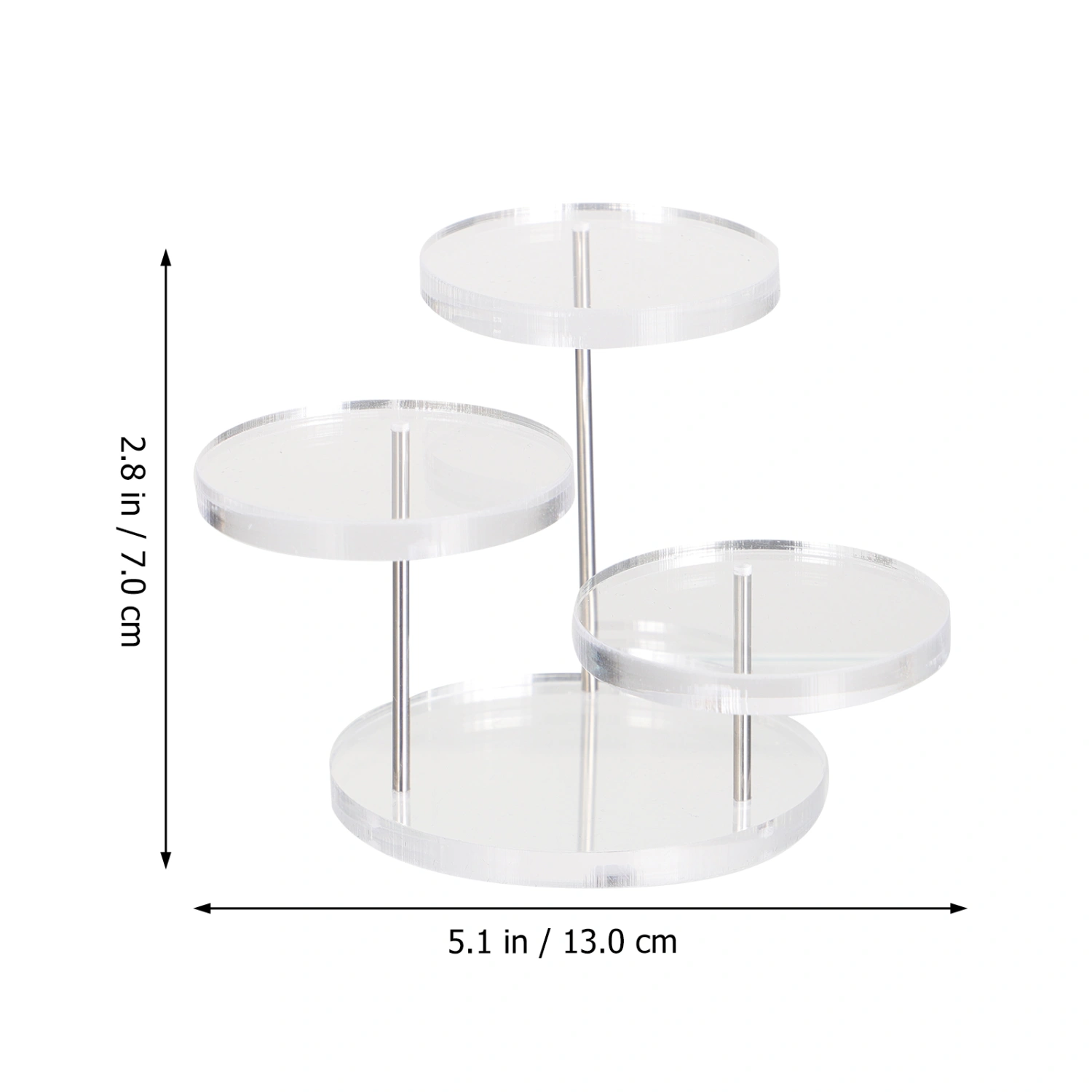 1Pc Three Layers Tabletop Jewelry Display Stand Earrings Display Storage Rack