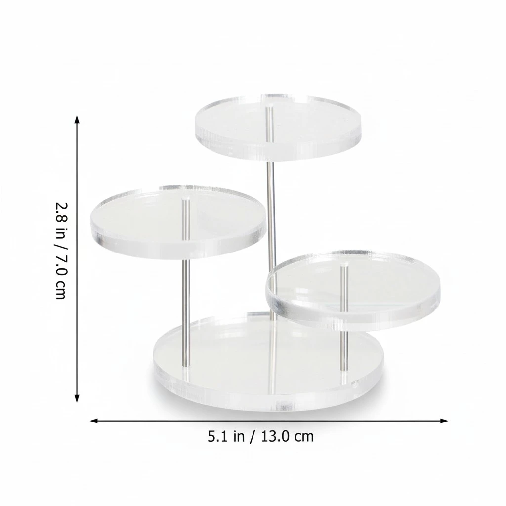 1Pc Three Layers Tabletop Jewelry Display Stand Earrings Display Storage Rack