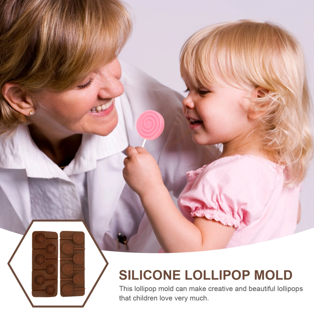 2Pcs Silicone Lollipop Mold Silicone Biscuit Molds Chocolate Bar Mold DIY Baking Mold