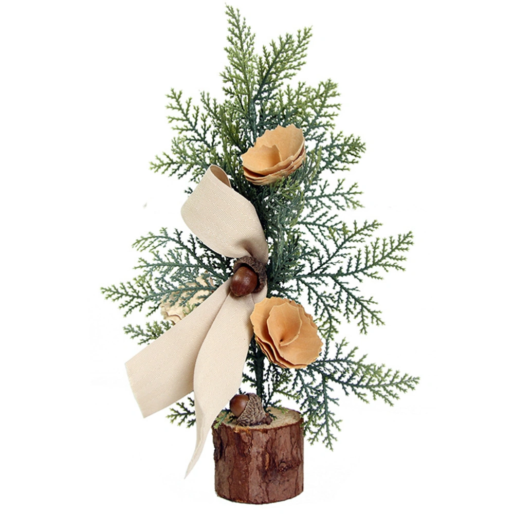 31CM Mini Artificial Christmas Tree Best Choice Christmas Decoration Tall Christmas Pine Tree for Table Desk Tops Home Office Party (Pines)