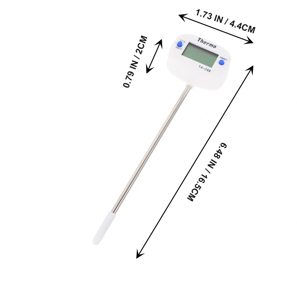 2Pcs Metal Kitchen Food Temperature Gauge Probes Type Thermometers (White)