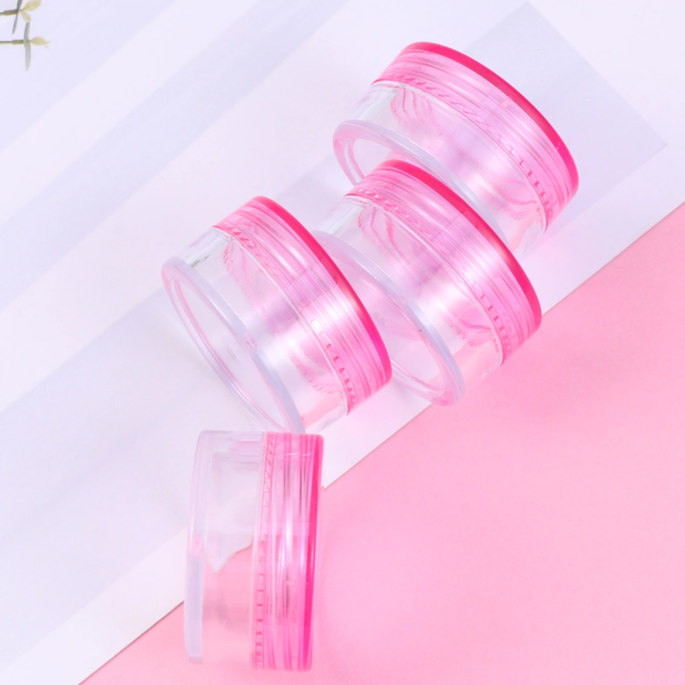 20 Pcs 5g Round Cream Box Cream Bottle Cosmetic Separated Bottle Empty Travel Bottle (Pink)