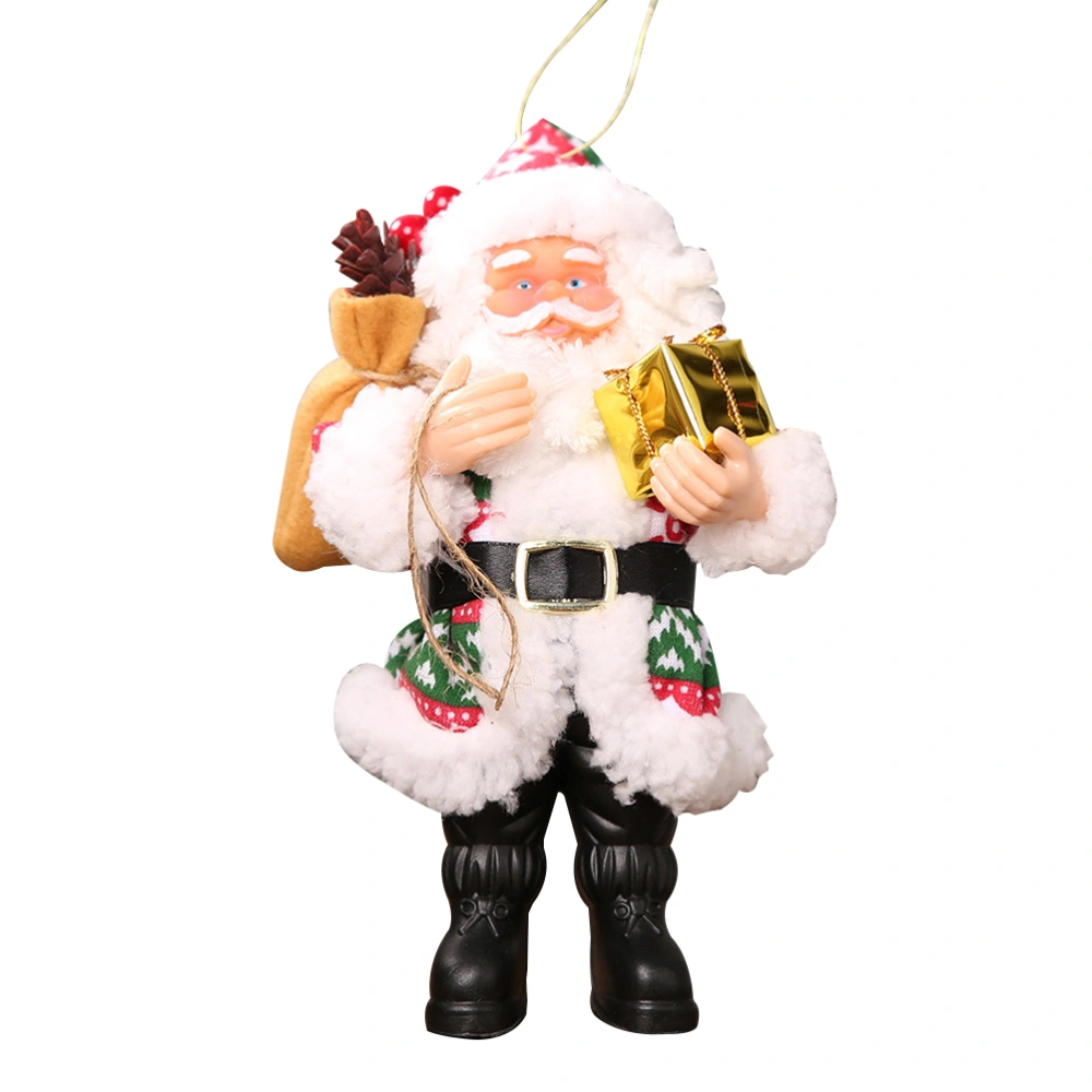 Christmas Santa Claus Pendant Father Christmas Doll Decoration Santa Toy Ornaments (Red, Green)