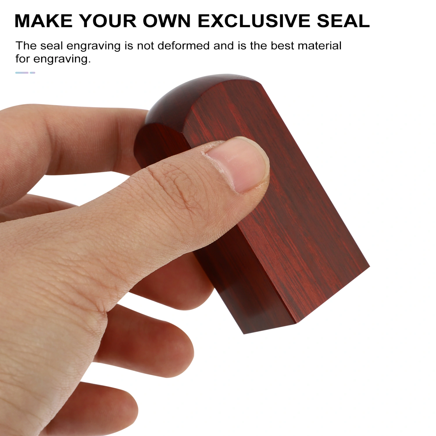 2pcs Wooden Scrapbook Seal DIY Craft Stamp Blank Square Block Stamp for DIY