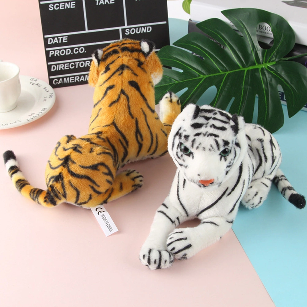 Tiger Stuffed Animal Toys Cuddly Tiger Plush Toy Home Decoration for Kids Children (Yellow)