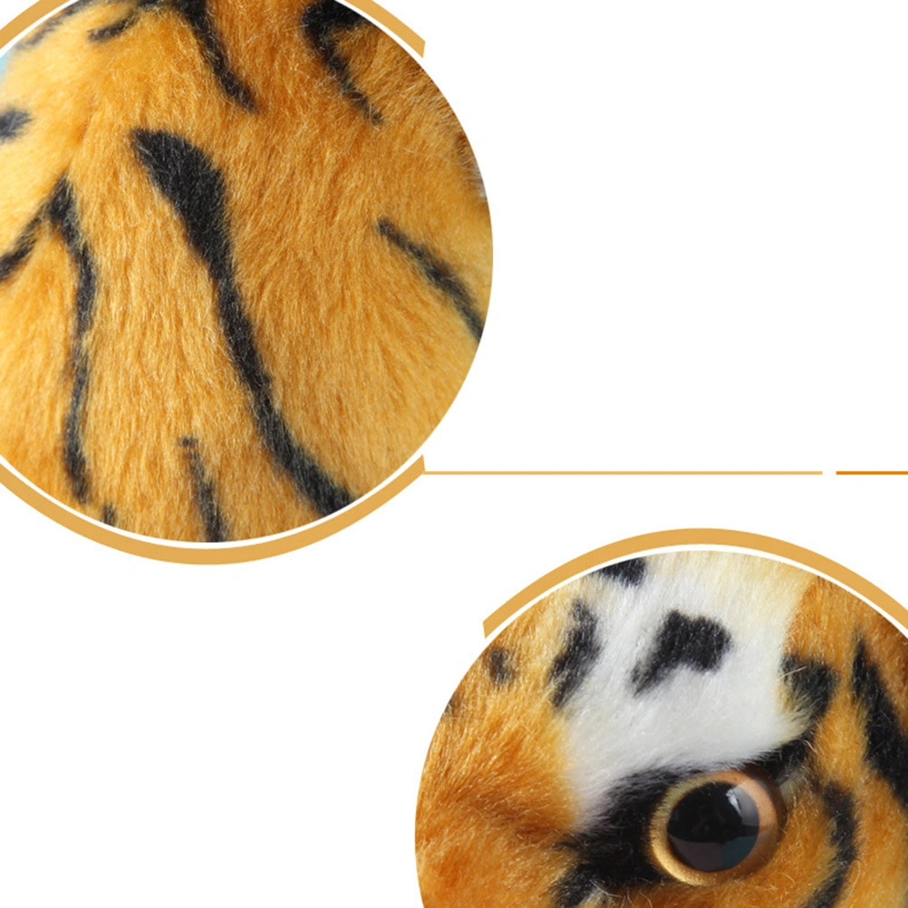 Tiger Stuffed Animal Toys Cuddly Tiger Plush Toy Home Decoration for Kids Children (Yellow)