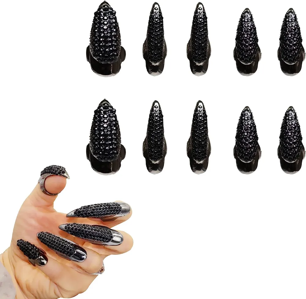 1 Set of Halloween Fingernail Claw Finger Claw Nail Ring Fingertip Nail Rings Finger Claws