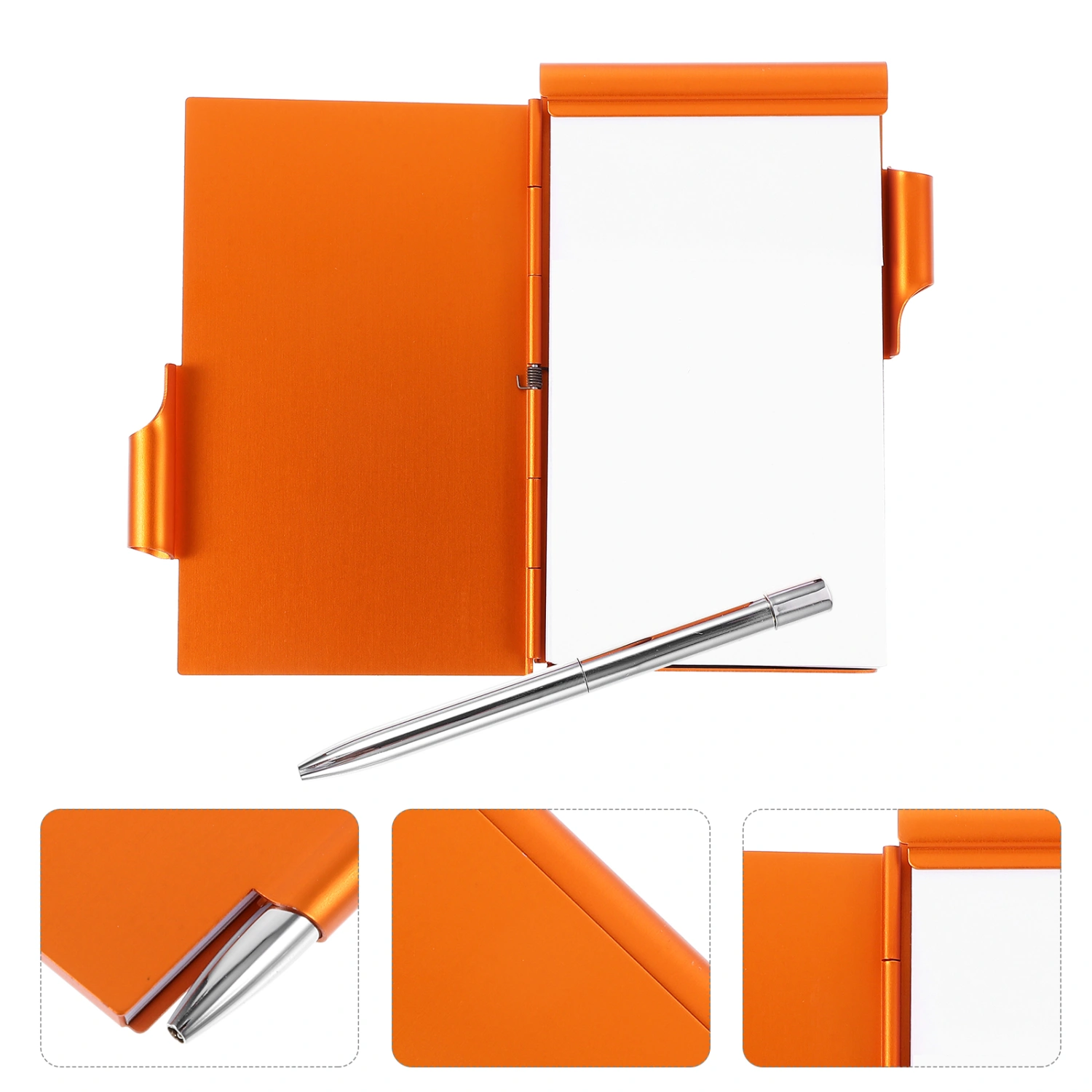 Metal Pocket Notebook with Pen Tearable Metal Notebook Mini Notepad Holder Office Notebook