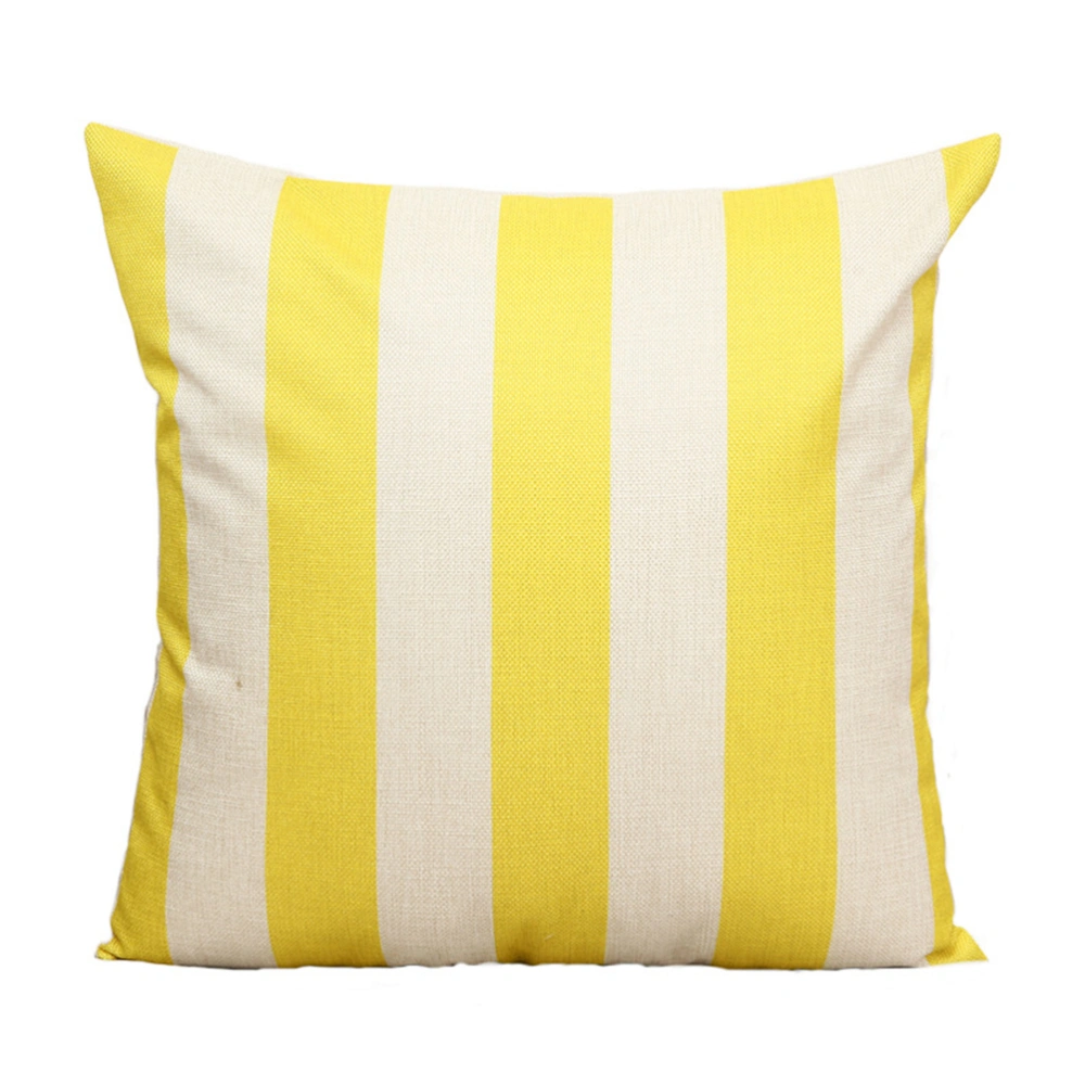 1pc Throw Pillow Case Cover Sofa Cushion Cover without Pillowcore (Yellow 45x45cm)