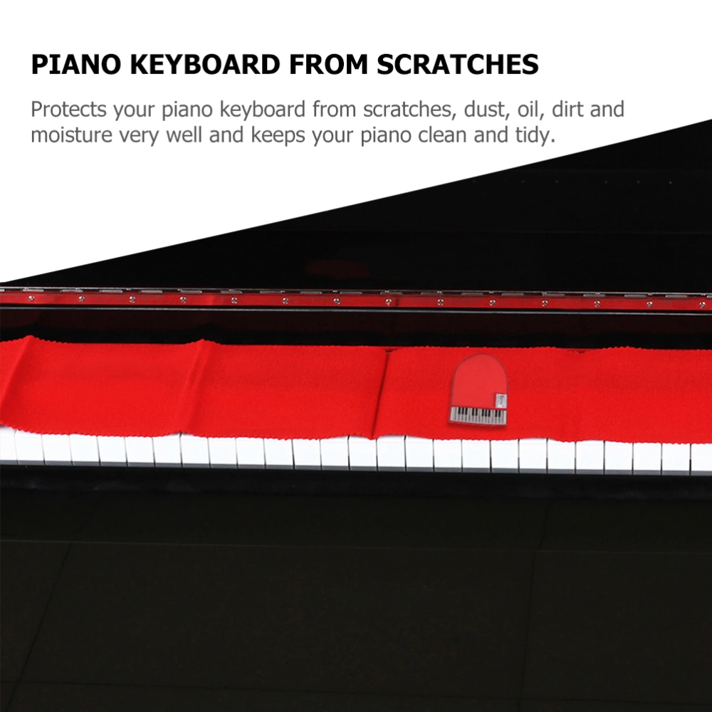 1 set of Piano Keyboard Cloth Anti-dust Keyboard Cloth 88-key Keyboard Protector