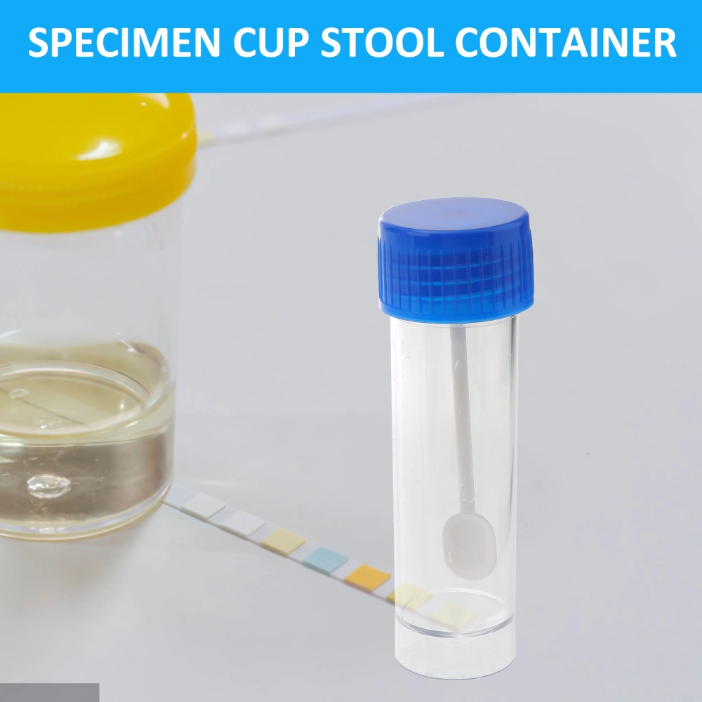 10 PCS Practical Plastic Specimen Cup Stool Container 25-30ml without Label Laboratory Medical Use