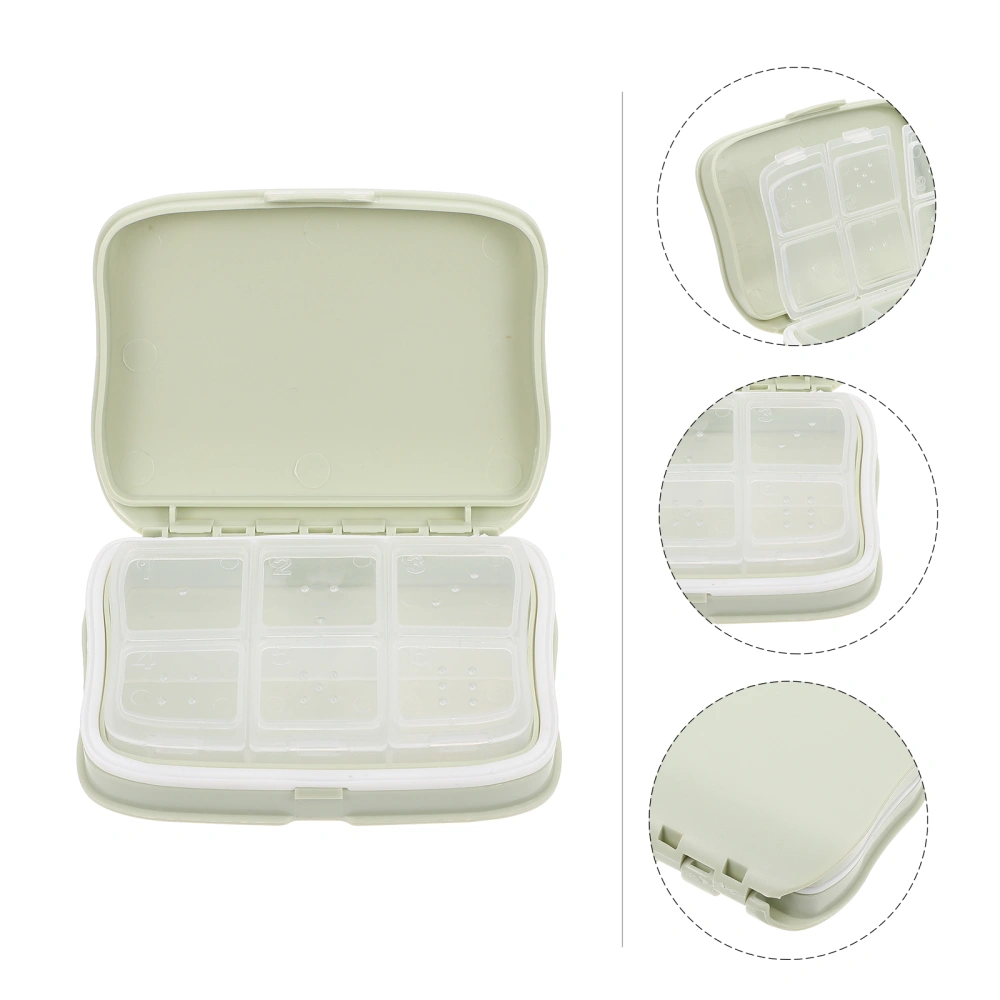 1Pc Compartments Travel Pill Case Portable Plastic Pill Storage Organizer