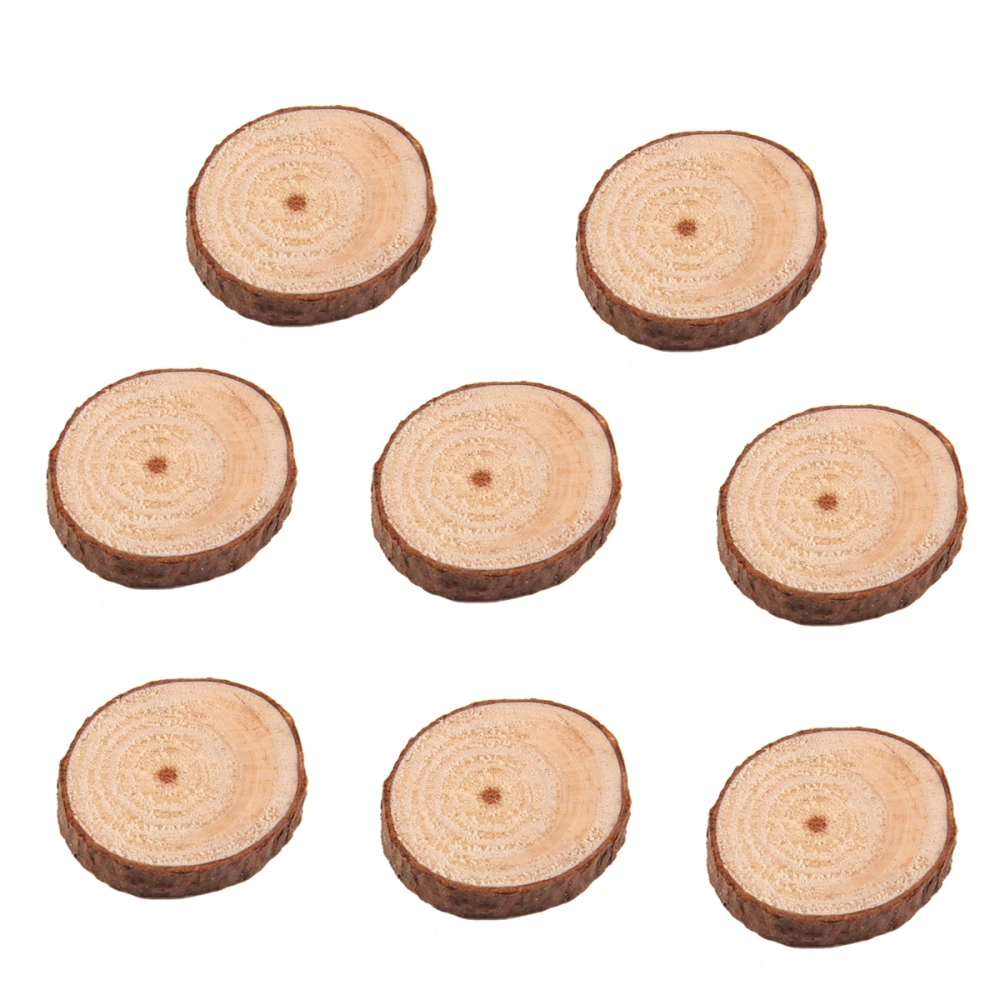 100pcs Wooden Slices Chips Round Circle Embellishments Crafting DIY Accessories for Christmas Wedding Ornaments (1.5-2.5cm)