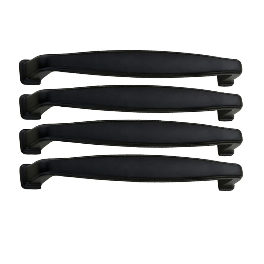 4PCS Cabinet Handle Aluminum Alloy Pull Handle Solid Cabinet Door Handle Thickening Shoes Cabinet Door Handle Matte Black Door Handle for Wardrobe Drawer Desk Shoe Cabinet Pitch-row 9006-96 Black Size 2