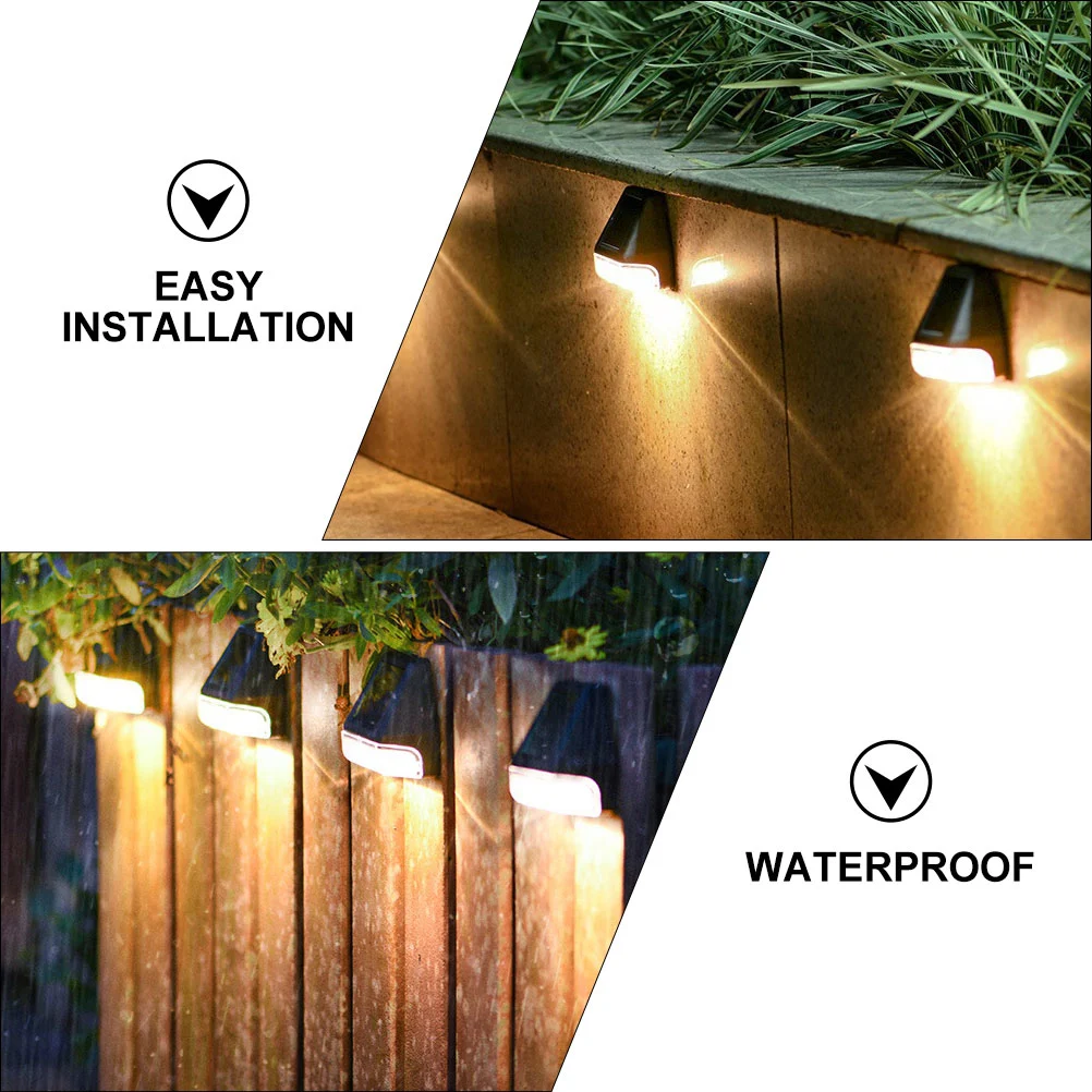 1pc Stylish Waterproof LED Solar Wall Lamp Courtyard Garden Decorative Light