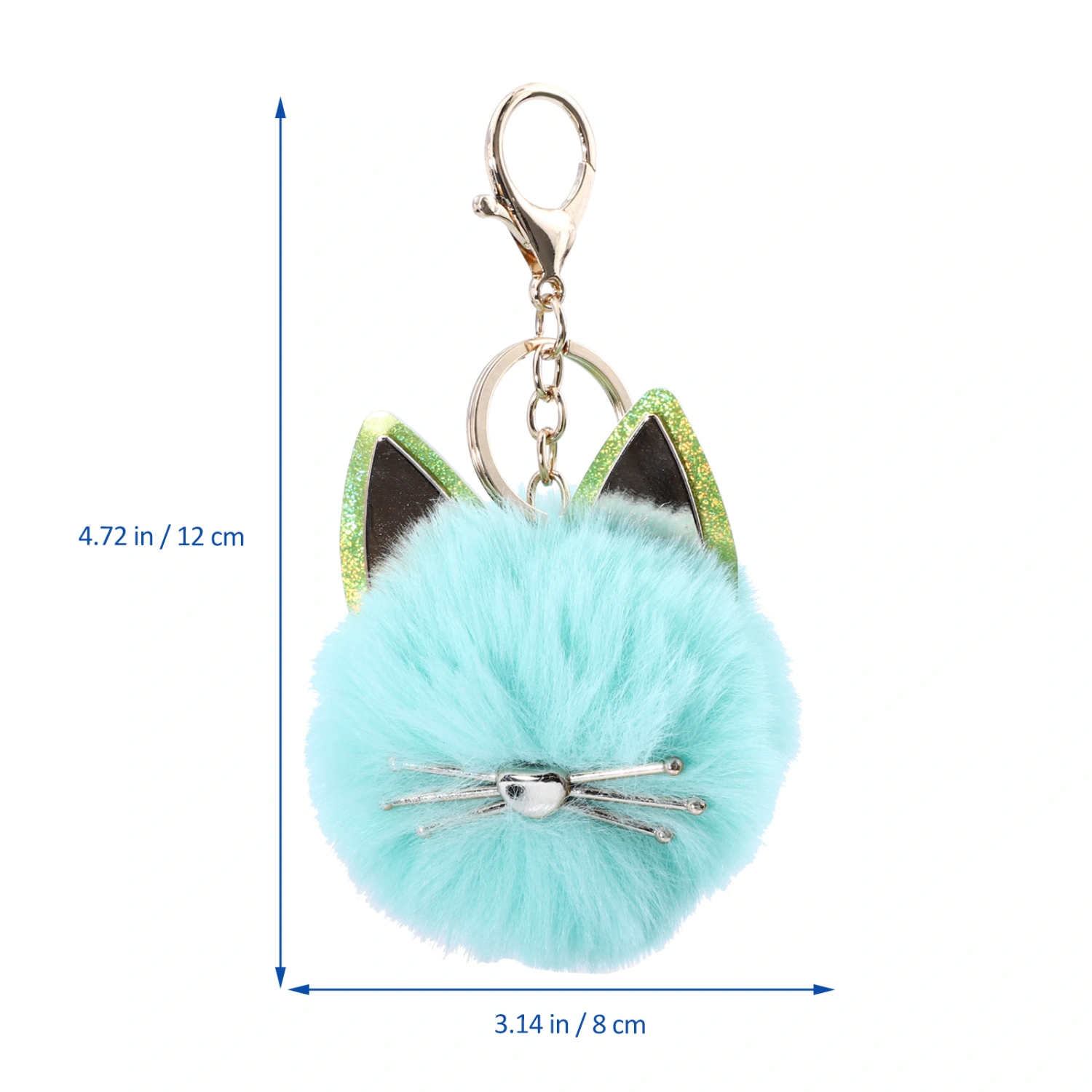 2pcs Plush Ball Key Chains Lovely Cartoon Bag Pendants Key Chains Bag Decors