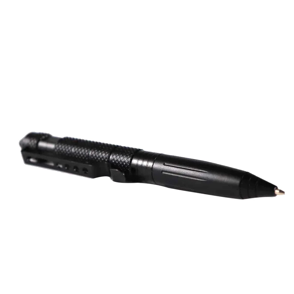 2Pcs Tungsten Steel Self-Defence Pen Multifunctional Broken Window Cone 2 In 1 Suvival Pen Black