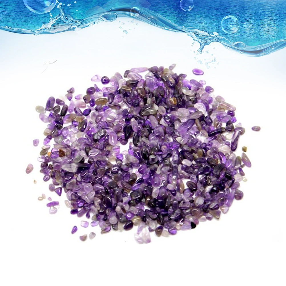 100g Natural Large Amethyst Gravel Ore Tumbled Stones Crystal Healing Specimen Gemstones Minerals Home Desk Aquarium Decor  (Purple)