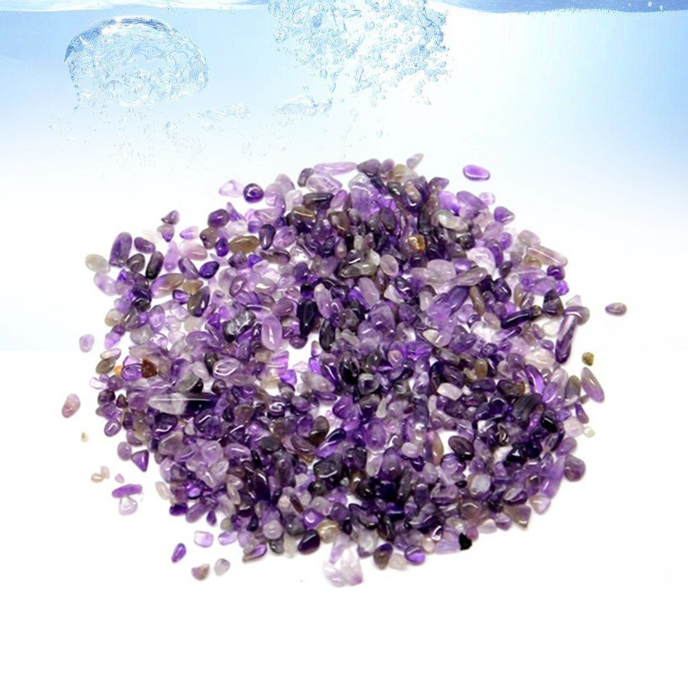 100g Natural Large Amethyst Gravel Ore Tumbled Stones Crystal Healing Specimen Gemstones Minerals Home Desk Aquarium Decor  (Purple)