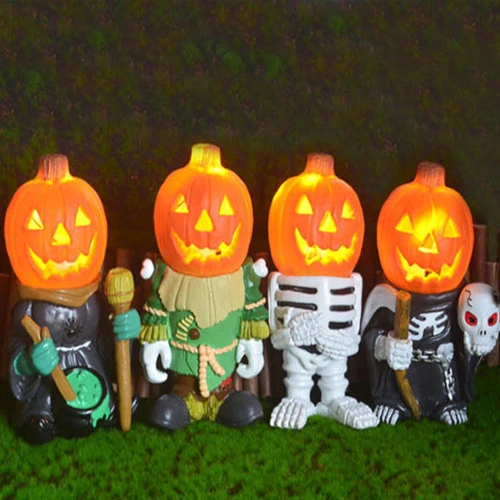 Luminous Pumpkin Head Resin Crafts