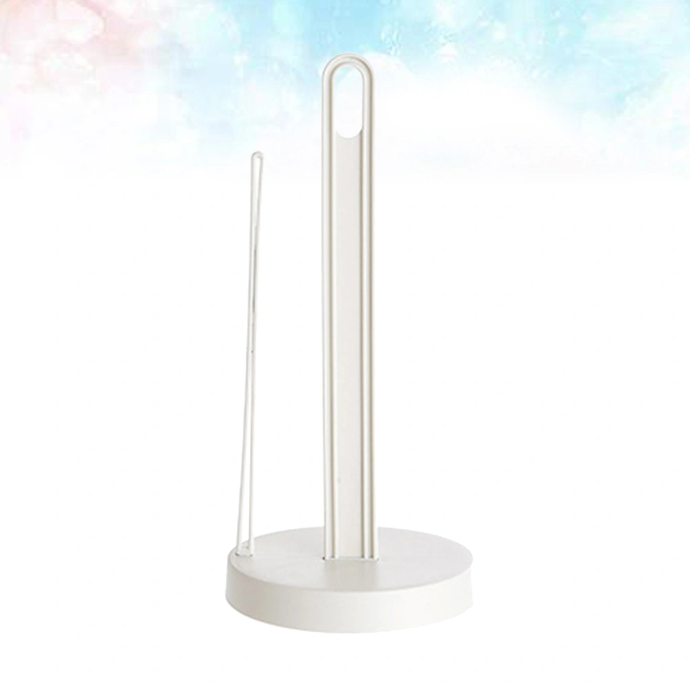 Kitchen Upright Plastic Paper Towel Tissue Holder Home Decor Counter Decor Counter Towels  Tear Roll Contemporary Paper Towel Holder Napkin Holder （Grey and White）