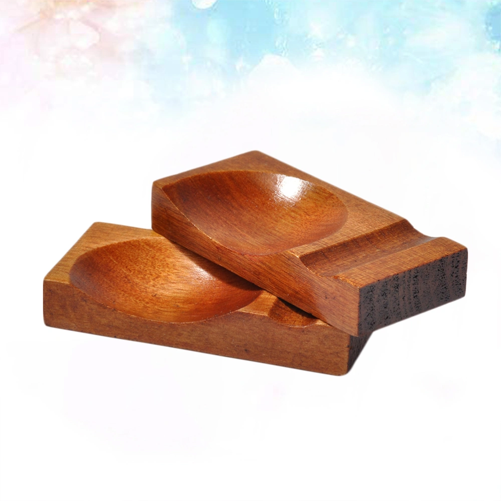 6 Pcs Wooden Rack Chopsticks Rest Pillow Spoon Holder Household Hotel Tableware Decoration for Banquet Dining