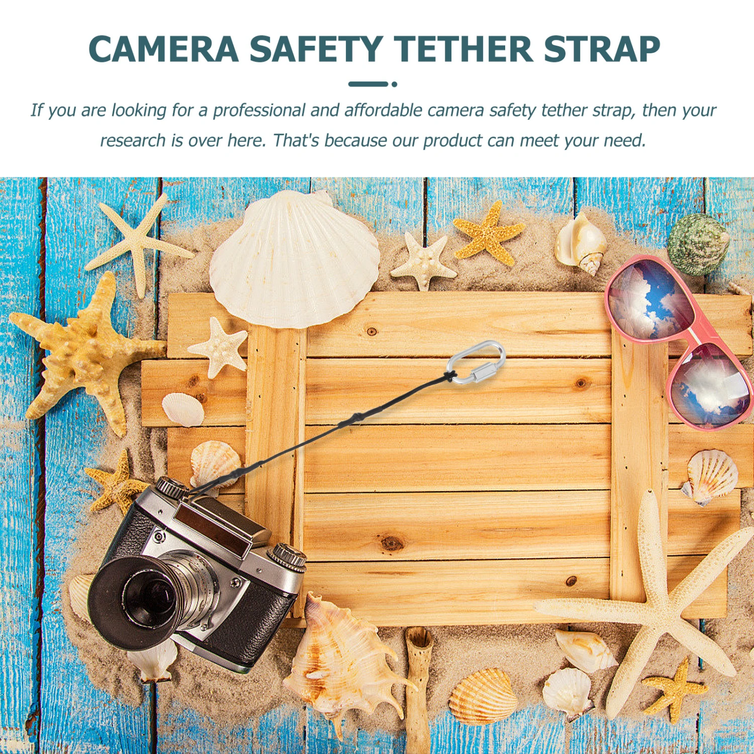 4PCS Camera Safety Tether Strap SLR Wrist Strap Neck Strap Holder Accessory