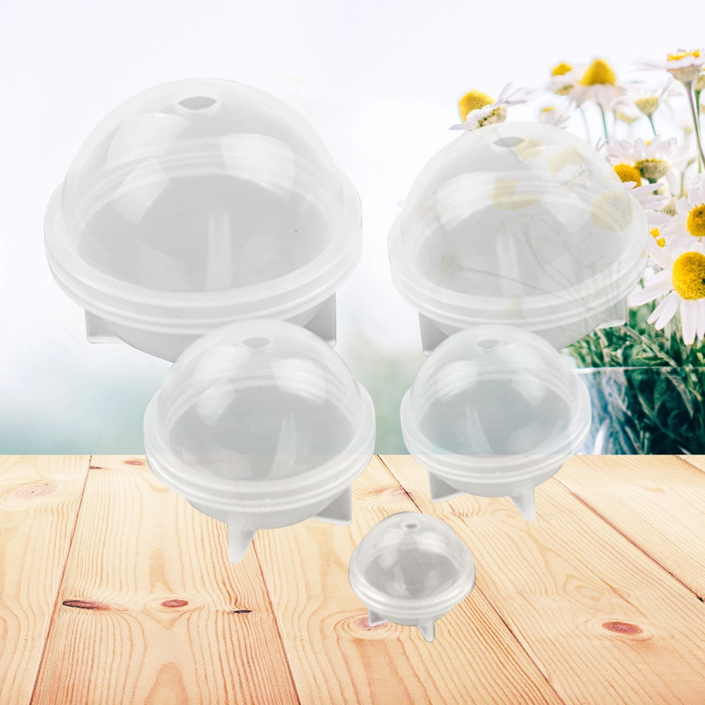 5pcs Round Ball Shape Silicone Mold DIY Handmade Supply Dried Flower High Mirror Surface Hemisphere Ornament Mould Diameter 2cm, 3cm, 4cm, 5cm amd 6cm