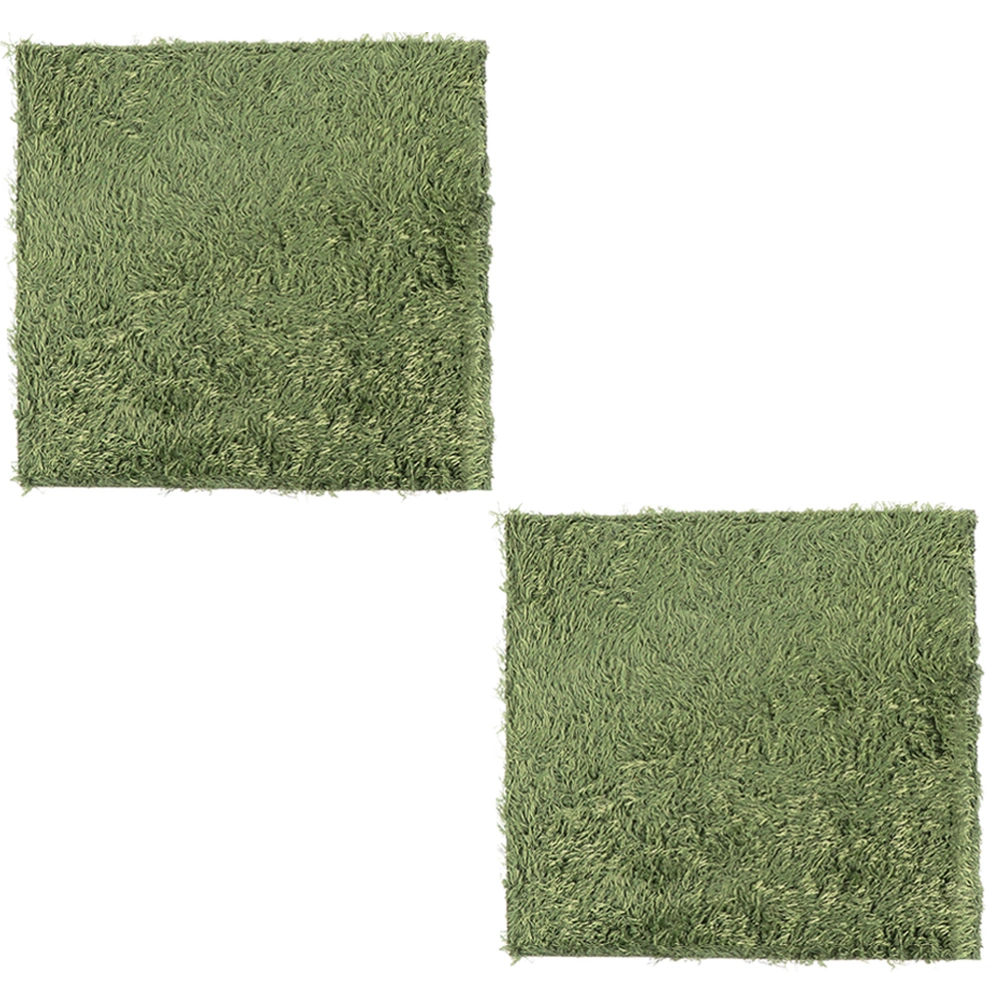 2Pcs Moss Carpets for Crawling Pet Moisturizing Fake Lawn Reptile Carpets Green