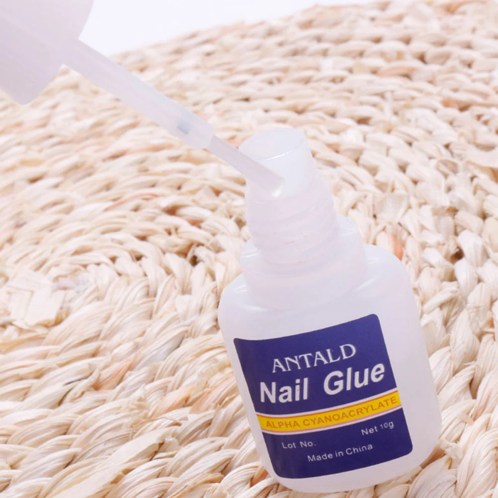 5pcs 10g Brush on Nail Art Nail Glue for Acrylic Nails Press on Nail Glue