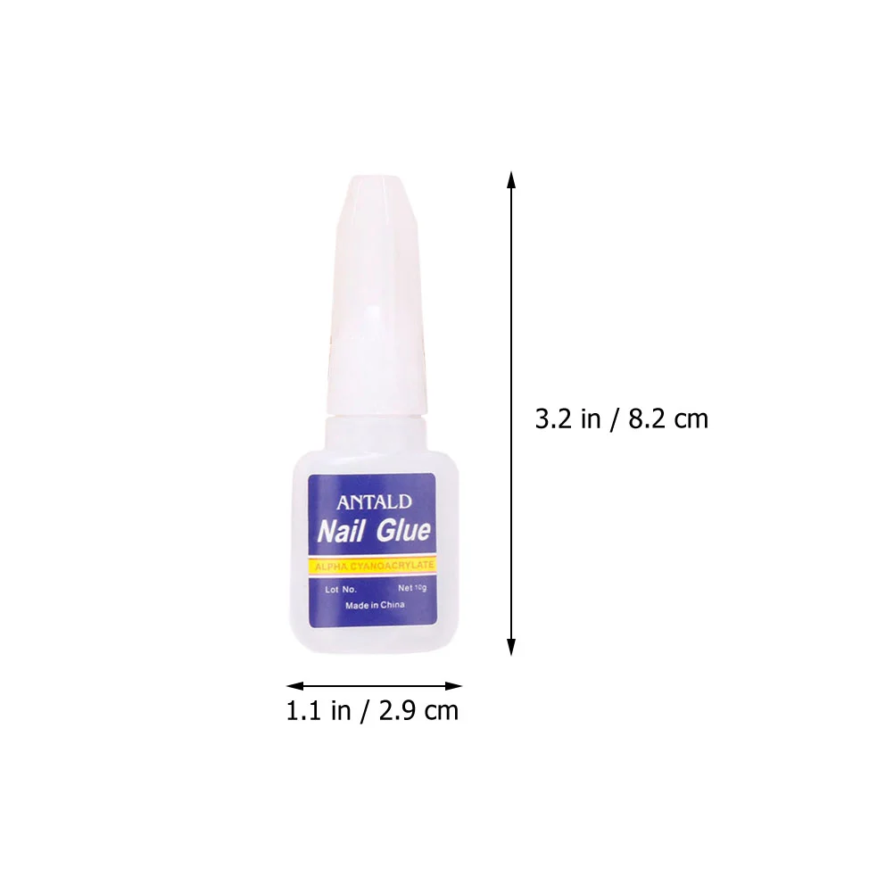 5pcs 10g Brush on Nail Art Nail Glue for Acrylic Nails Press on Nail Glue