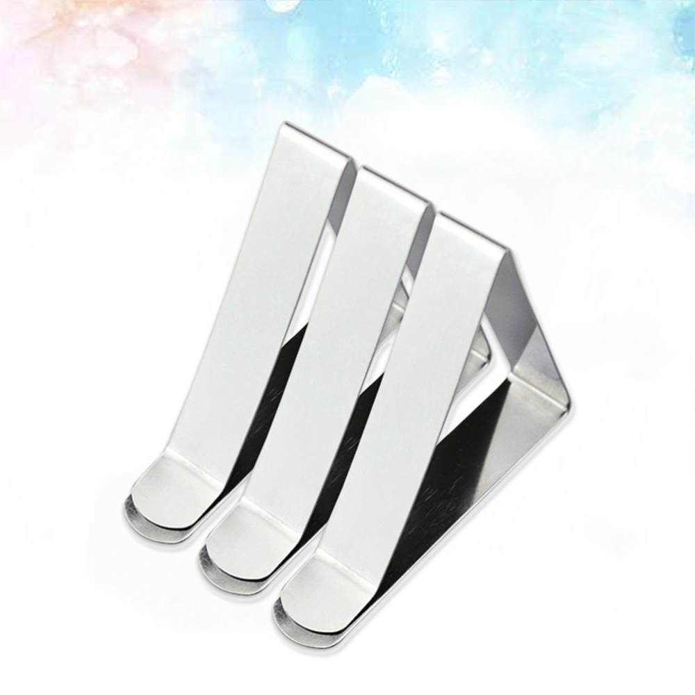 12pcs Stainless Steel Triangle Tablecloth Clips Adjustable Table Cloth Triangle Clamps 5cm